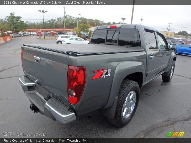 Steel Green Metallic / Ebony 2011 Chevrolet Colorado LT Crew Cab 4x4