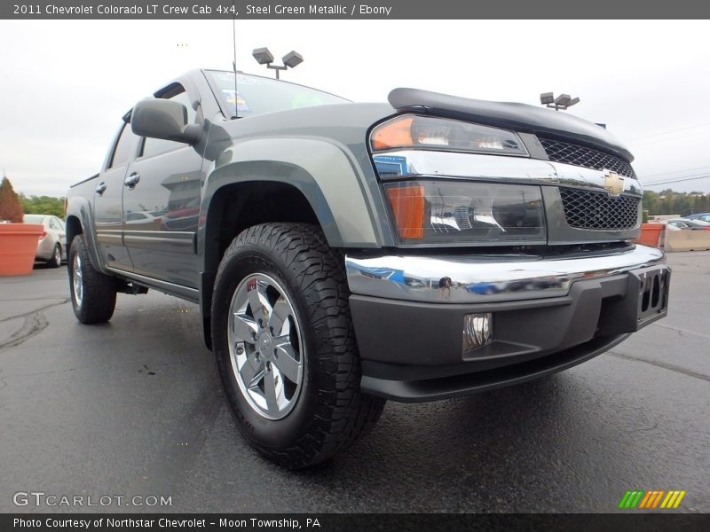 Steel Green Metallic / Ebony 2011 Chevrolet Colorado LT Crew Cab 4x4