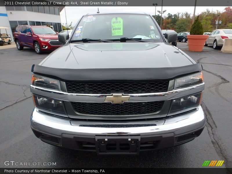 Steel Green Metallic / Ebony 2011 Chevrolet Colorado LT Crew Cab 4x4