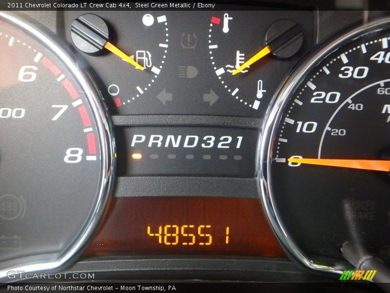 Steel Green Metallic / Ebony 2011 Chevrolet Colorado LT Crew Cab 4x4