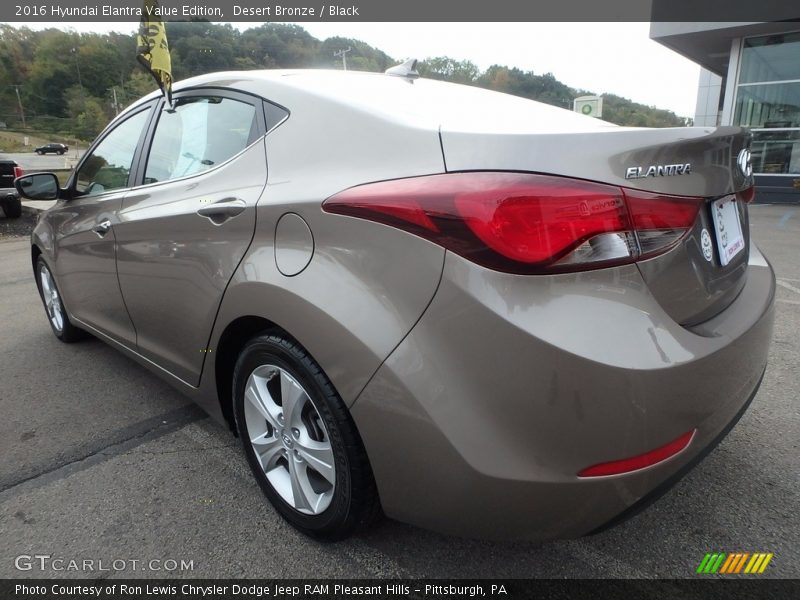 Desert Bronze / Black 2016 Hyundai Elantra Value Edition