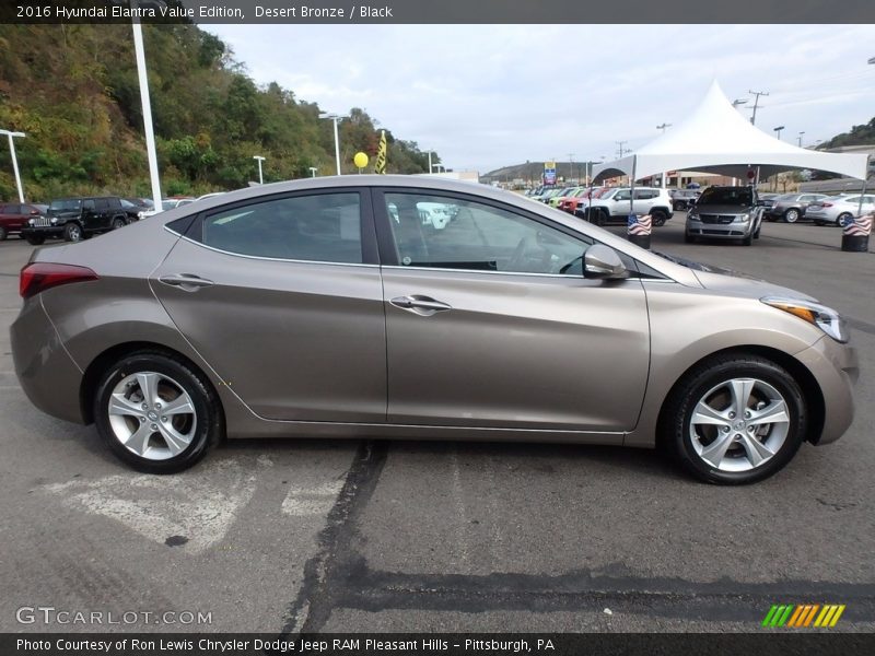 Desert Bronze / Black 2016 Hyundai Elantra Value Edition