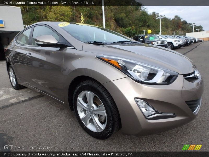 Desert Bronze / Black 2016 Hyundai Elantra Value Edition