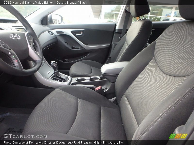 Desert Bronze / Black 2016 Hyundai Elantra Value Edition