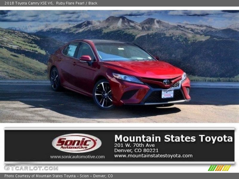Ruby Flare Pearl / Black 2018 Toyota Camry XSE V6