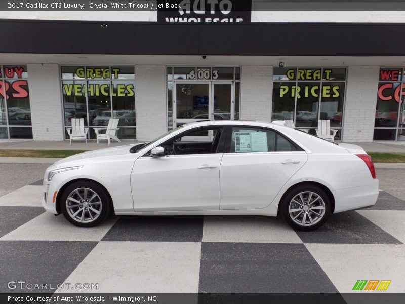 Crystal White Tricoat / Jet Black 2017 Cadillac CTS Luxury