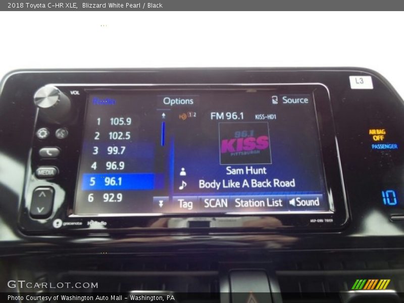 Blizzard White Pearl / Black 2018 Toyota C-HR XLE