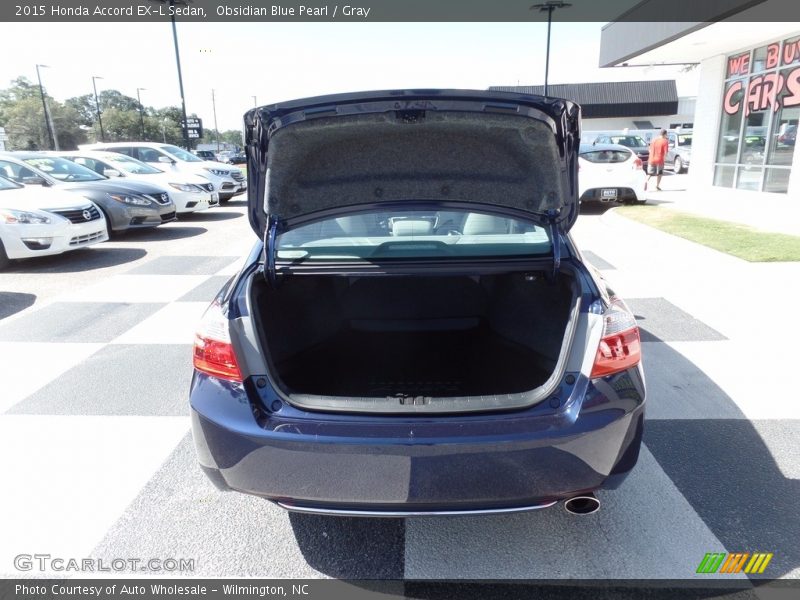 Obsidian Blue Pearl / Gray 2015 Honda Accord EX-L Sedan