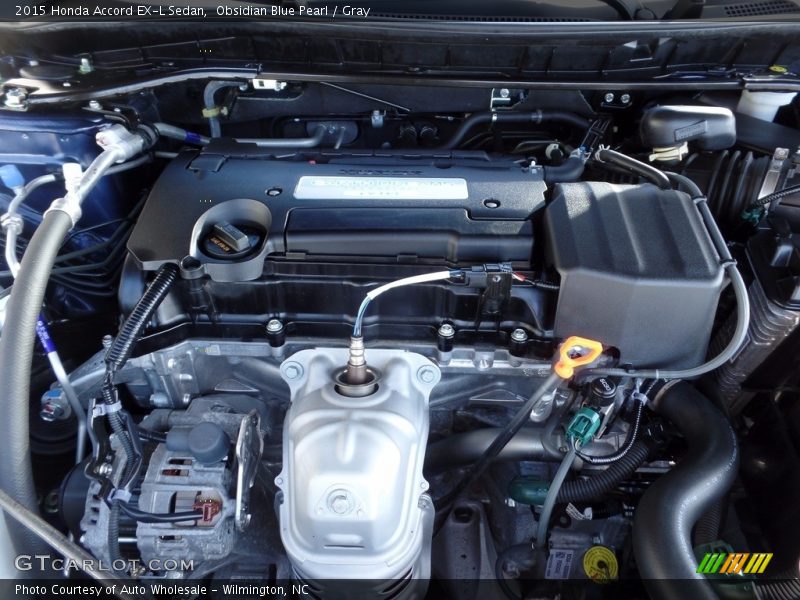 Obsidian Blue Pearl / Gray 2015 Honda Accord EX-L Sedan