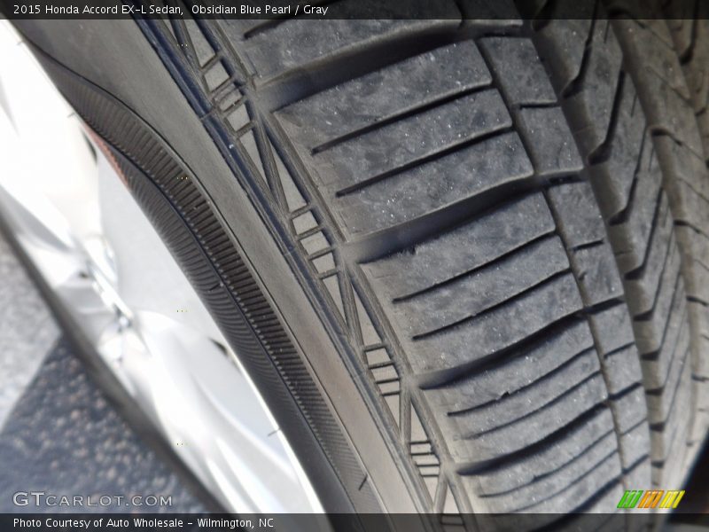 Obsidian Blue Pearl / Gray 2015 Honda Accord EX-L Sedan