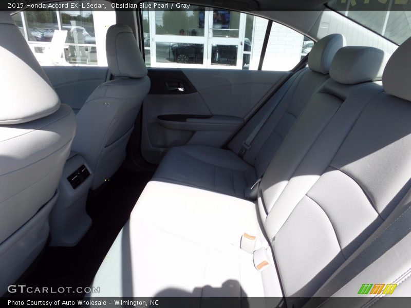 Obsidian Blue Pearl / Gray 2015 Honda Accord EX-L Sedan