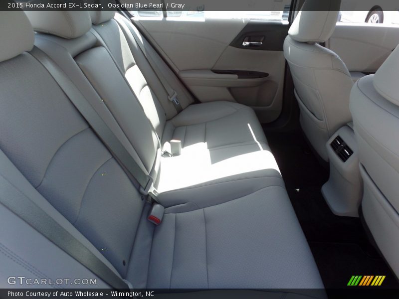 Obsidian Blue Pearl / Gray 2015 Honda Accord EX-L Sedan