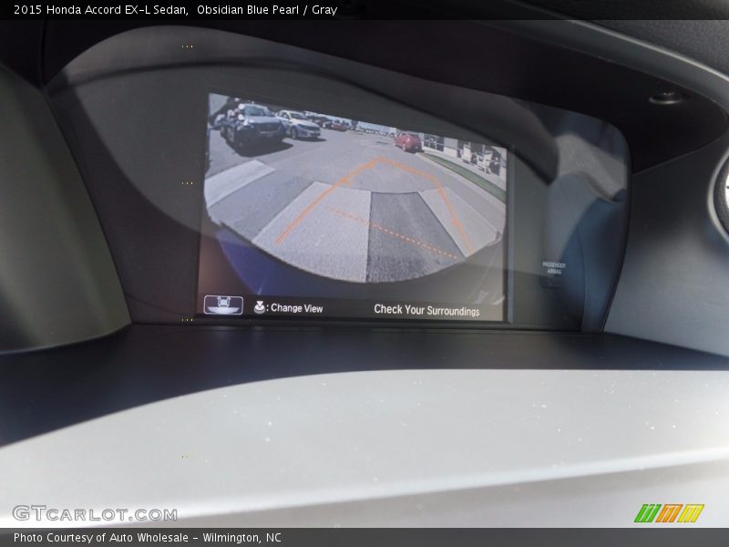 Obsidian Blue Pearl / Gray 2015 Honda Accord EX-L Sedan