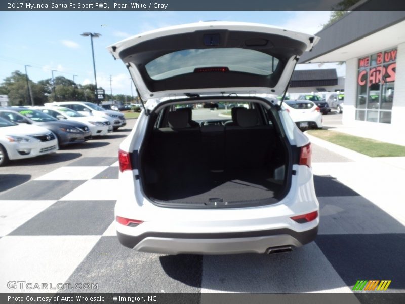 Pearl White / Gray 2017 Hyundai Santa Fe Sport FWD