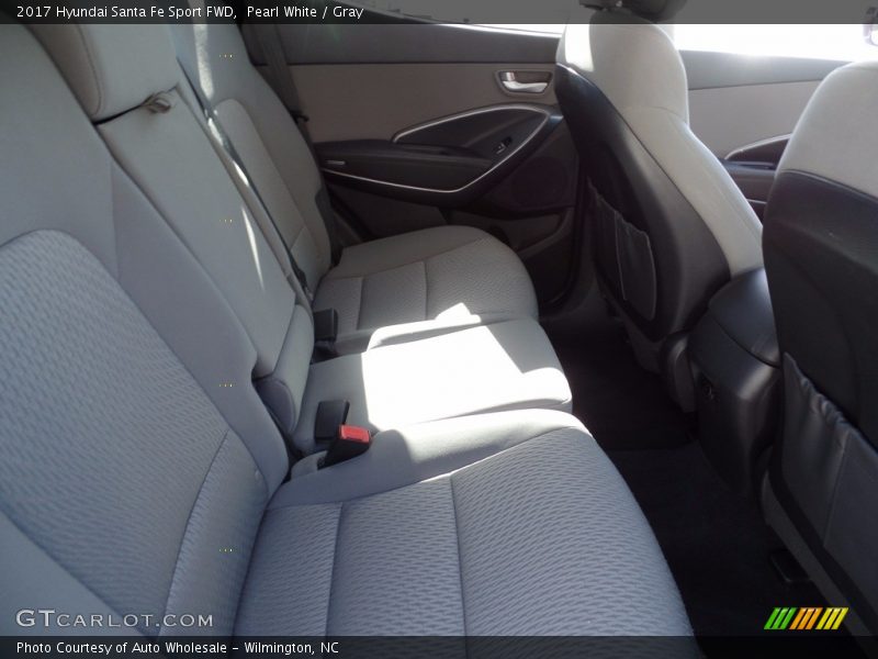Pearl White / Gray 2017 Hyundai Santa Fe Sport FWD