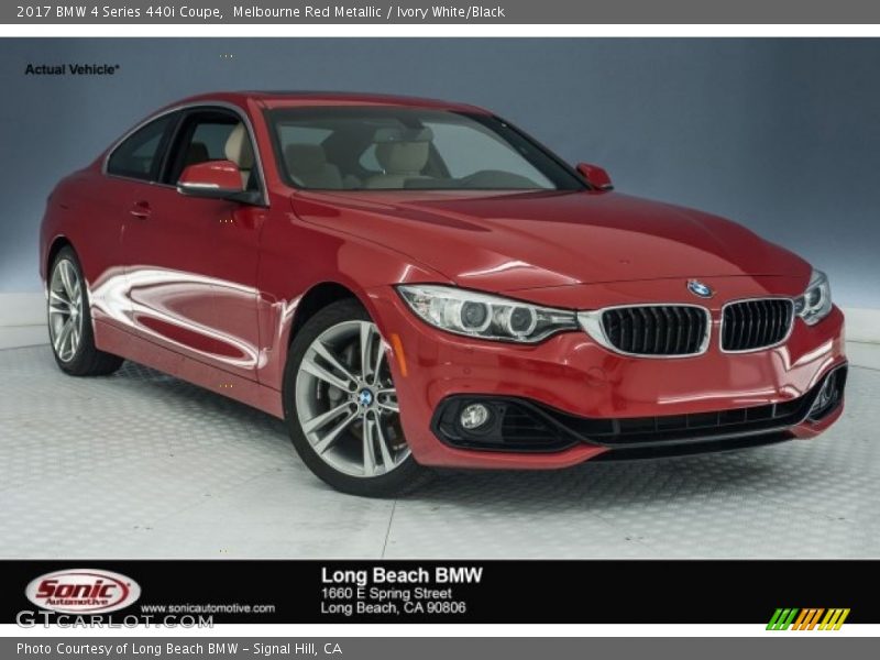 Melbourne Red Metallic / Ivory White/Black 2017 BMW 4 Series 440i Coupe
