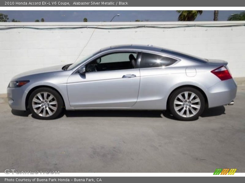 Alabaster Silver Metallic / Black 2010 Honda Accord EX-L V6 Coupe