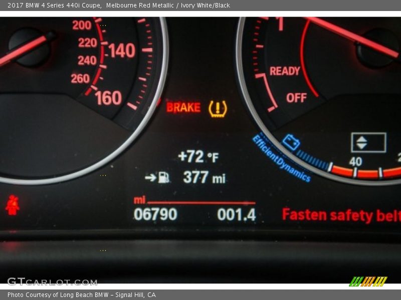 Melbourne Red Metallic / Ivory White/Black 2017 BMW 4 Series 440i Coupe