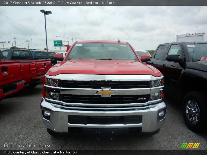 Red Hot / Jet Black 2017 Chevrolet Silverado 2500HD LT Crew Cab 4x4