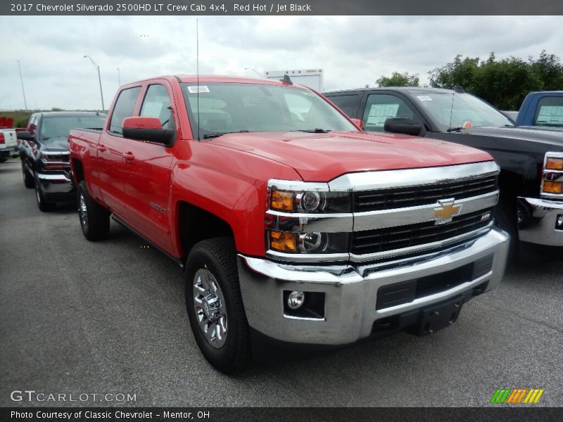 Red Hot / Jet Black 2017 Chevrolet Silverado 2500HD LT Crew Cab 4x4