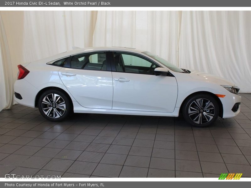 White Orchid Pearl / Black 2017 Honda Civic EX-L Sedan