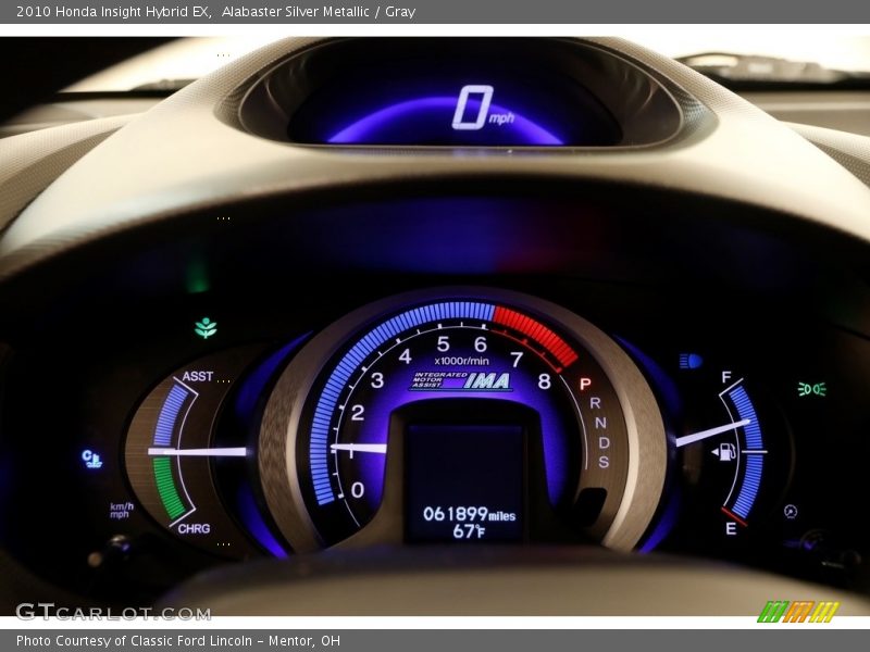 Alabaster Silver Metallic / Gray 2010 Honda Insight Hybrid EX