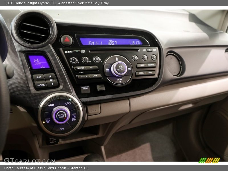 Alabaster Silver Metallic / Gray 2010 Honda Insight Hybrid EX