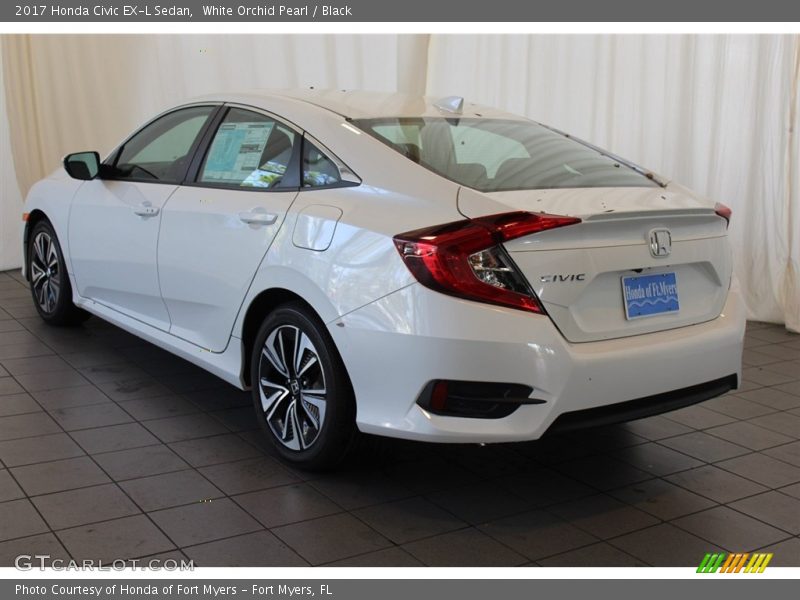 White Orchid Pearl / Black 2017 Honda Civic EX-L Sedan