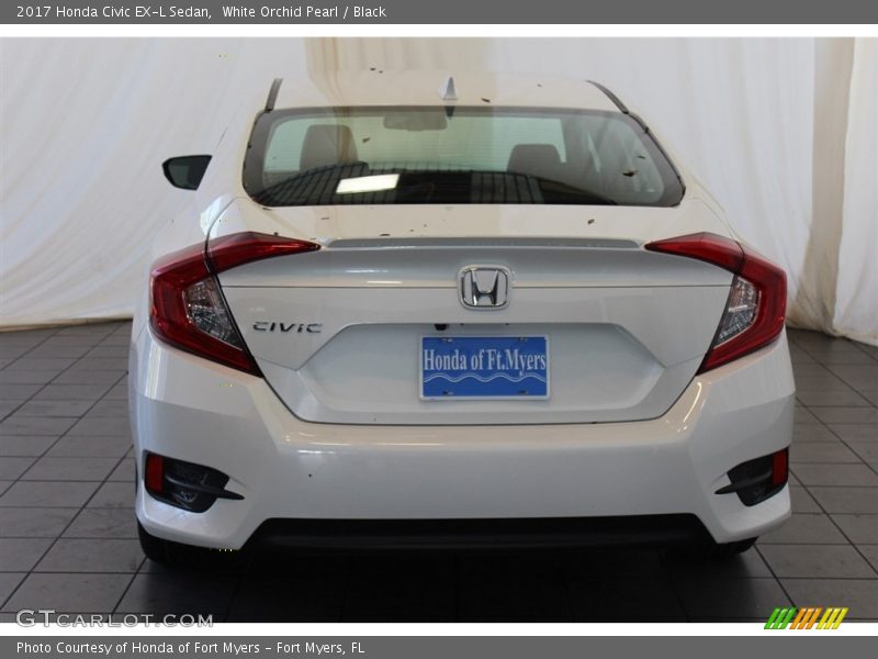 White Orchid Pearl / Black 2017 Honda Civic EX-L Sedan