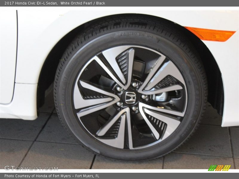 White Orchid Pearl / Black 2017 Honda Civic EX-L Sedan