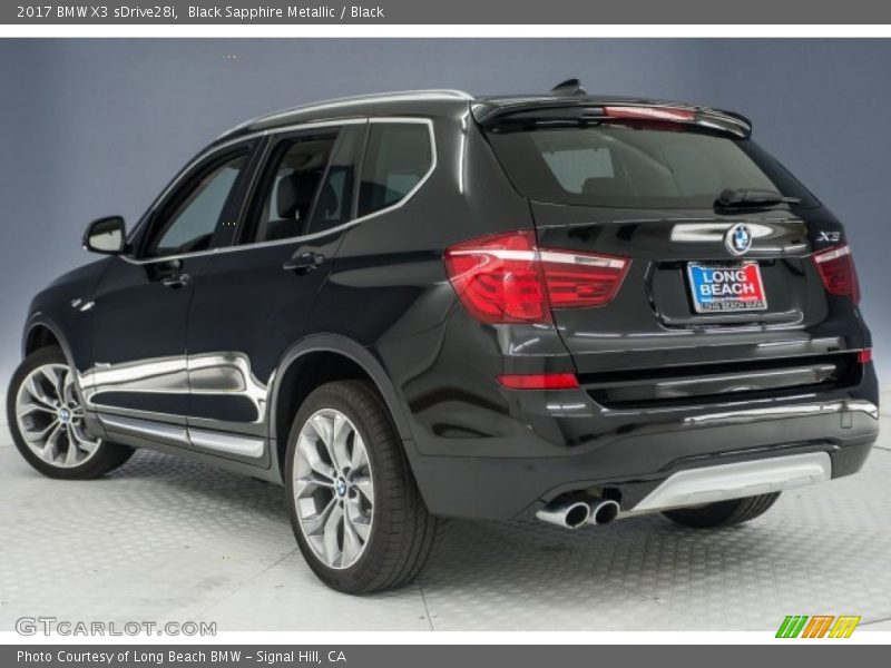 Black Sapphire Metallic / Black 2017 BMW X3 sDrive28i