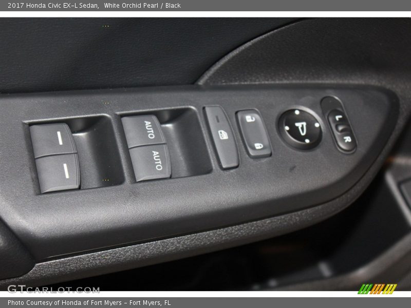 White Orchid Pearl / Black 2017 Honda Civic EX-L Sedan