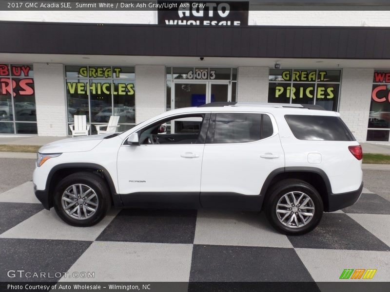 Summit White / Dark Ash Gray/Light Ash Gray 2017 GMC Acadia SLE