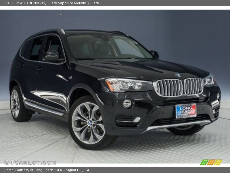 Black Sapphire Metallic / Black 2017 BMW X3 sDrive28i