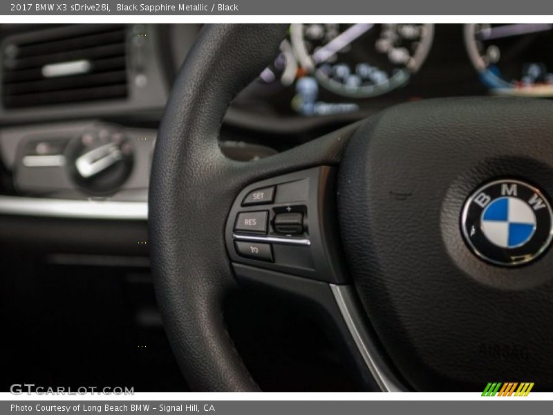 Black Sapphire Metallic / Black 2017 BMW X3 sDrive28i