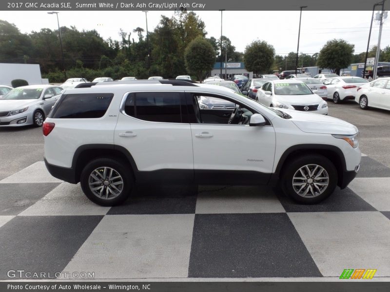 Summit White / Dark Ash Gray/Light Ash Gray 2017 GMC Acadia SLE