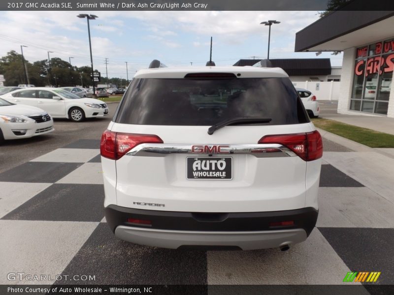 Summit White / Dark Ash Gray/Light Ash Gray 2017 GMC Acadia SLE