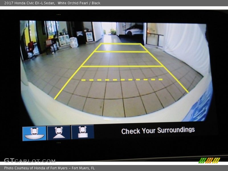 White Orchid Pearl / Black 2017 Honda Civic EX-L Sedan