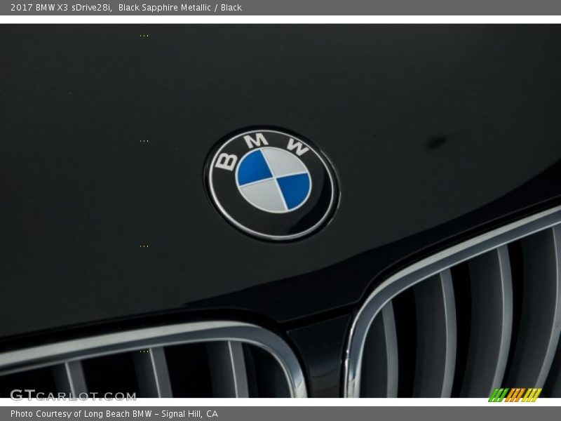 Black Sapphire Metallic / Black 2017 BMW X3 sDrive28i
