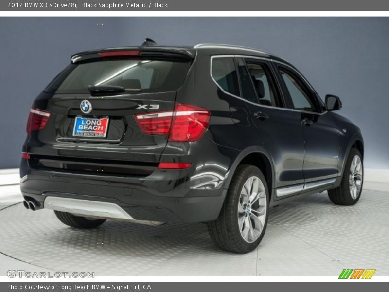 Black Sapphire Metallic / Black 2017 BMW X3 sDrive28i