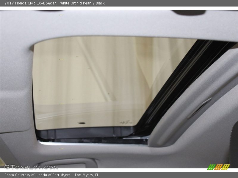 White Orchid Pearl / Black 2017 Honda Civic EX-L Sedan