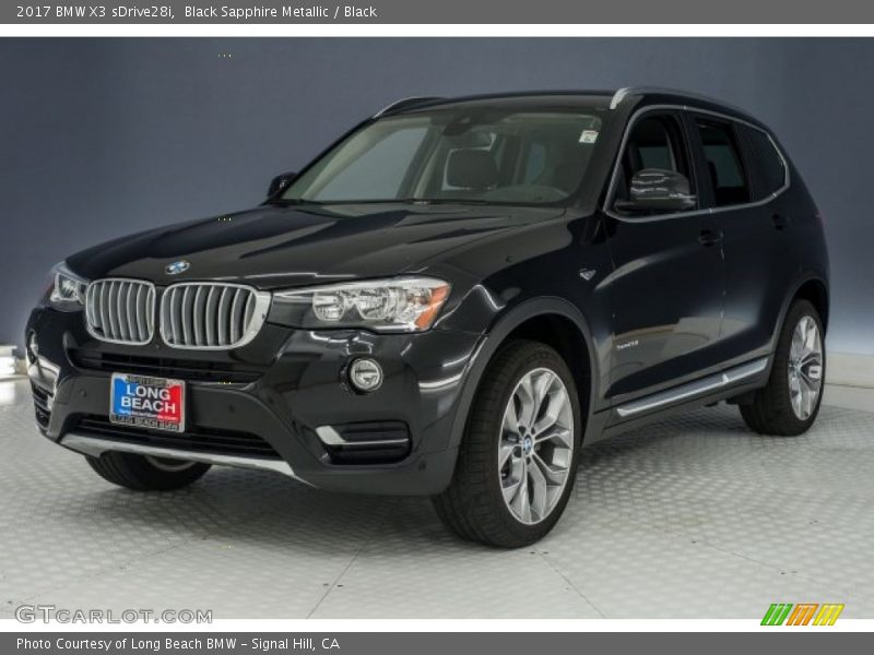 Black Sapphire Metallic / Black 2017 BMW X3 sDrive28i