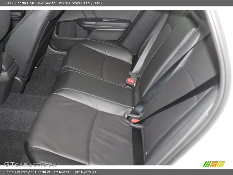White Orchid Pearl / Black 2017 Honda Civic EX-L Sedan