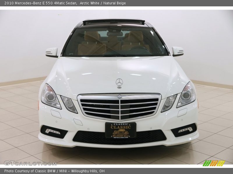 Arctic White / Natural Beige 2010 Mercedes-Benz E 550 4Matic Sedan