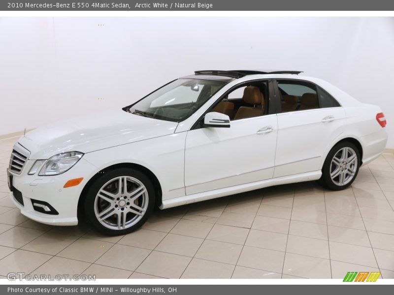 Arctic White / Natural Beige 2010 Mercedes-Benz E 550 4Matic Sedan