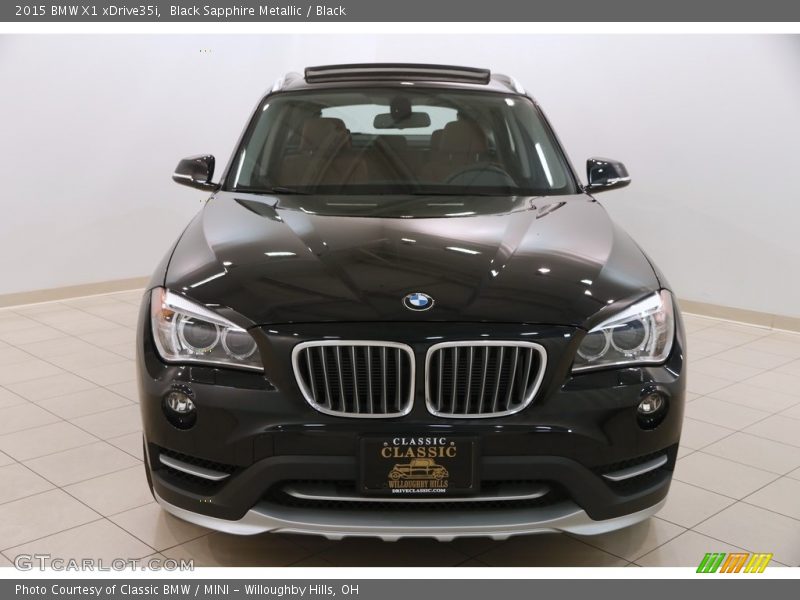 Black Sapphire Metallic / Black 2015 BMW X1 xDrive35i