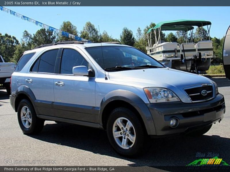 Ice Blue Metallic / Gray 2005 Kia Sorento EX