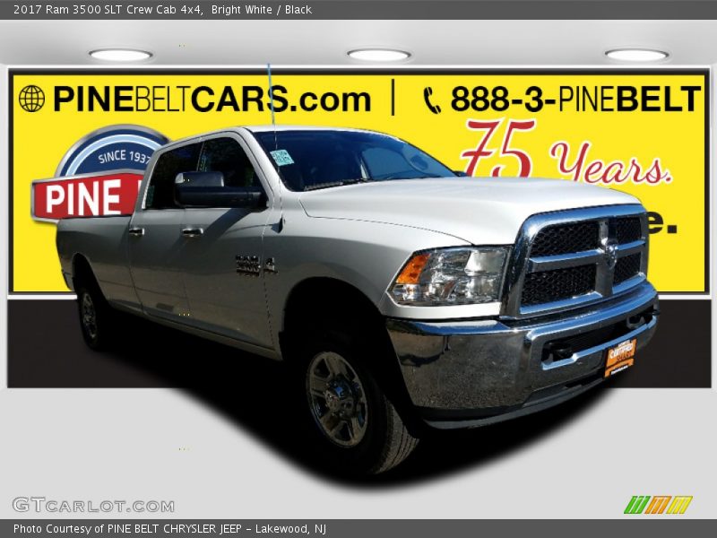 Bright White / Black 2017 Ram 3500 SLT Crew Cab 4x4