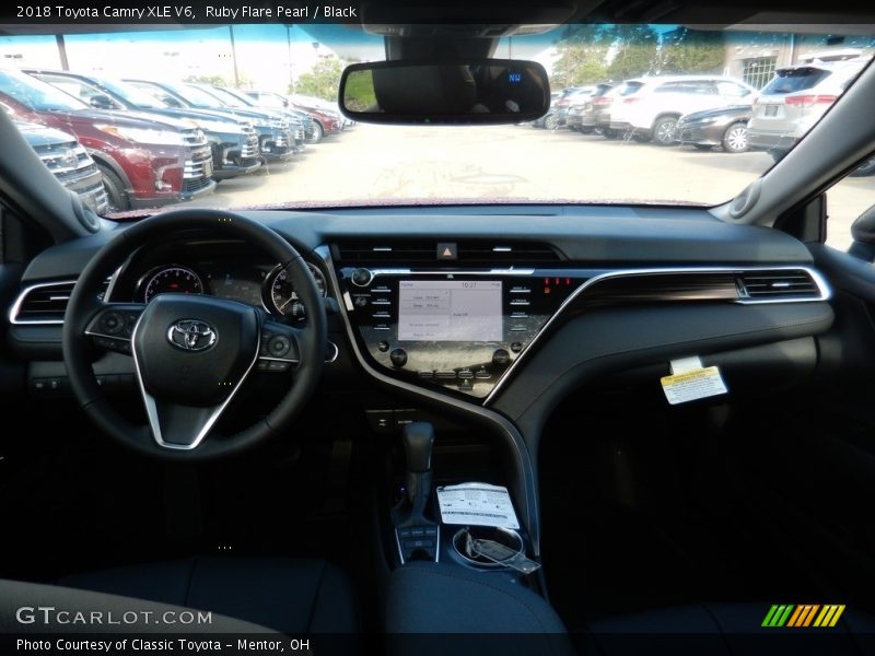 Ruby Flare Pearl / Black 2018 Toyota Camry XLE V6