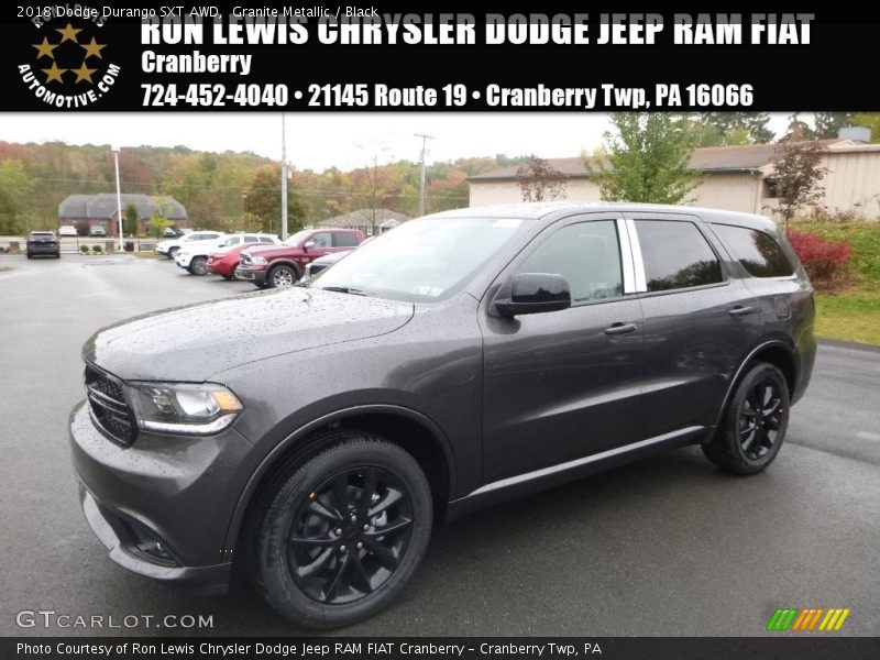 Granite Metallic / Black 2018 Dodge Durango SXT AWD